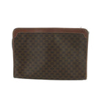 Celine Clutch Second Party Macadam Leather Logo Brown