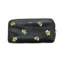 Dior Kaws Wallet Bee All Over Pattern Logo Leather Zip Around Black