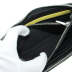 Dior Kaws Wallet Bee All Over Pattern Logo Leather Zip Around Black — view 6