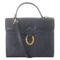 Dior 2-Way Shoulder Bag Trotter Leather All Over Pattern Navy Blue MW