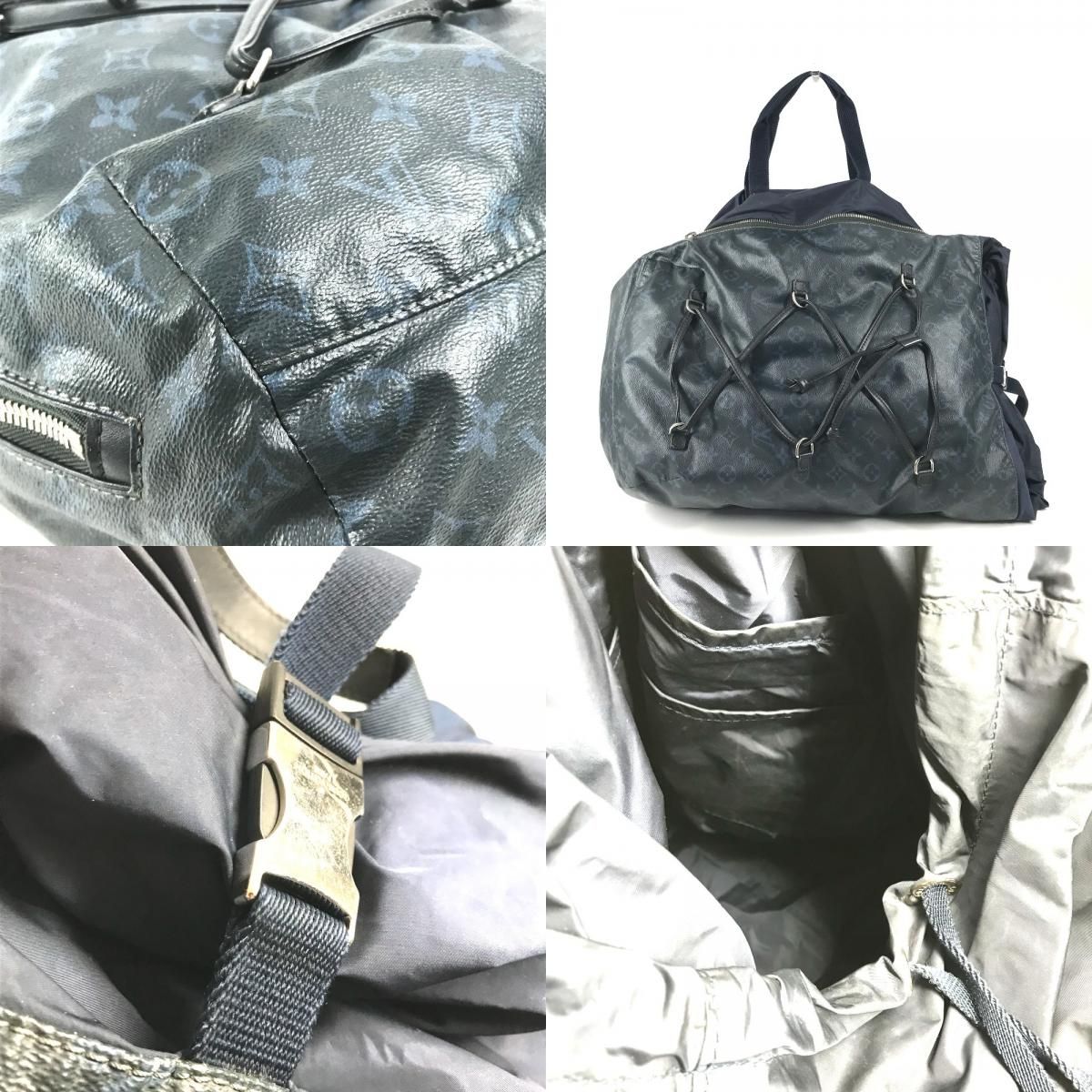 Louis Vuitton Sac Ultralight Backpack Monogram Canvas Navy — view 7
