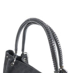 Gucci GG Canvas Leather Tote Shoulder Hand Black — view 2