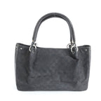 Gucci GG Canvas Leather Tote Shoulder Hand Black