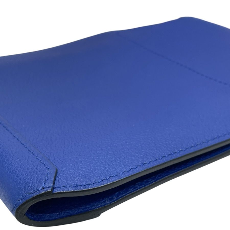 Hermes Waist Pouch Bag Multi Case Leather Blue Sophistication Compact — view 4