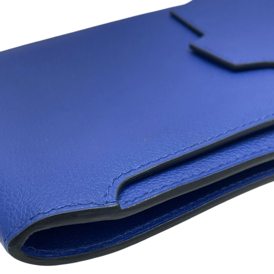 Hermes Waist Pouch Bag Multi Case Leather Blue Sophistication Compact — view 3