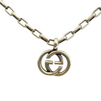 Gucci Interlocking Necklace Pendant GG Logo Star Ring Silver Classic Sophisticat