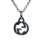 Gucci Arabesque Interlocking Necklace Pendant GG Logo Star Ring Silver Classic — view 2