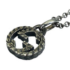 Gucci Arabesque Interlocking Necklace Pendant GG Logo Star Ring Silver Classic — view 4