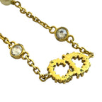 Dior Clair D Lune Bracelet CD Logo Rhinestone Faux Pearl Metal Gold Classic — view 7