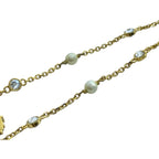 Dior Clair D Lune Bracelet CD Logo Rhinestone Faux Pearl Metal Gold Classic — view 9