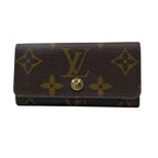 Louis Vuitton 4 Monogram Multicles 4 Key Case Compact Leather Brown Sophisticati