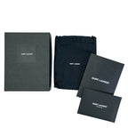 Saint Laurent Paris Trifold Wallet Fold Compact Leather Red Logo Sophistication — view 9