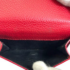 Saint Laurent Paris Trifold Wallet Fold Compact Leather Red Logo Sophistication — view 5