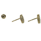Dior Clair D Lune de Earrings Logo Metal Rhinestone Gold Classic Sophistication — view 4