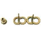 Dior Clair D Lune de Earrings Logo Metal Rhinestone Gold Classic Sophistication — view 5