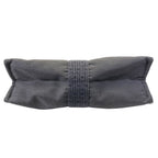 Hermes Her Line Pouch MM Clutch Multi Case Gray Canvas Polyester Logo Sophistica — view 5