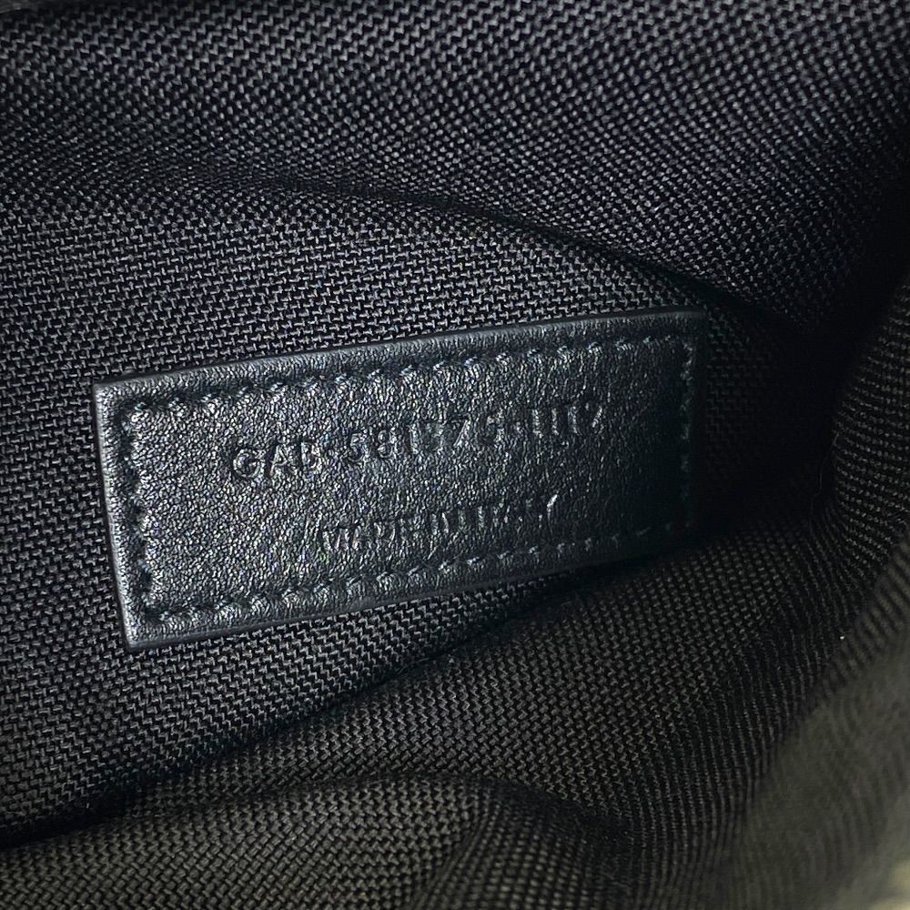 Saint Laurent Belt Bag Logo Leather Metallic Silver Paris Sophistication — view 7