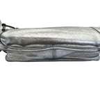 Saint Laurent Belt Bag Logo Leather Metallic Silver Paris Sophistication — view 5