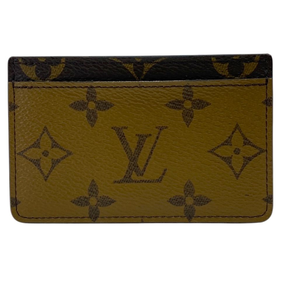 Louis Vuitton Card Holder Sample Case Monogram Reverse Canvas Leather Brown — view 2