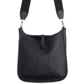 Hermes Evelyne 3 PM Black Taurillon Clemence Shoulder Bag