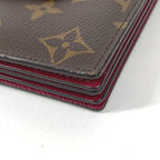 Louis Vuitton Card Case Holder Monogram Canvas Fuchsia Brown — view 7