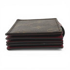 Louis Vuitton Card Case Holder Monogram Canvas Fuchsia Brown — view 3
