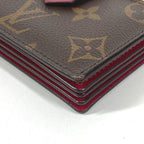 Louis Vuitton Card Case Holder Monogram Canvas Fuchsia Brown — view 8