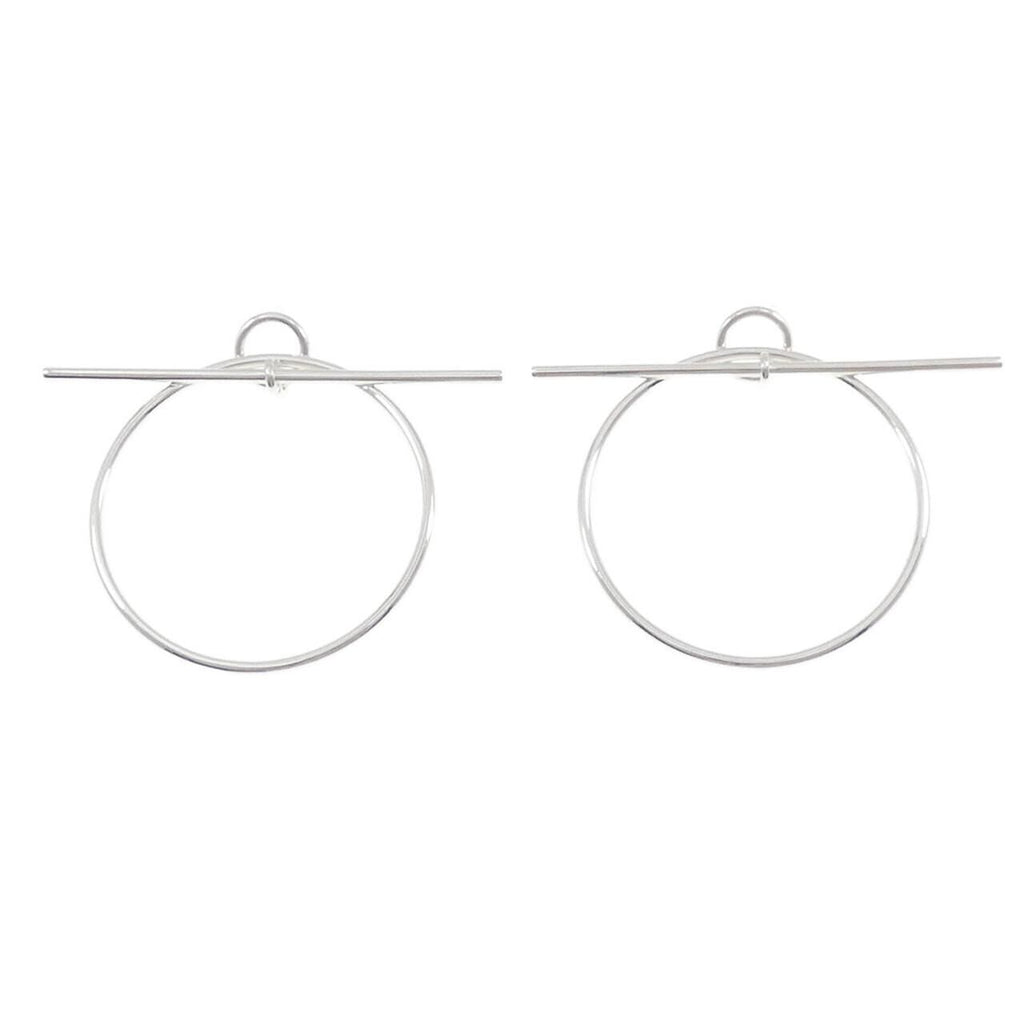 Hermes Echappee Earrings Silver