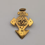 Chanel Brooch CC Logo Gold Cross Vintage — view 2