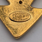 Chanel Brooch CC Logo Gold Cross Vintage — view 7