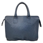 Bottega Veneta Business Bag Intrecciato Navy Leather — view 3