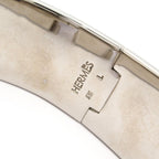 Hermes Bangle Clic Clac Silver Black Bracelet — view 4