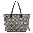 Louis Vuitton Tote Monogram Jacquard Neverfull MM Shoulder Bag Black