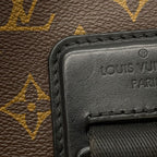 Louis Vuitton Shoulder Bag Monogram Macassar Messenger Black — view 8