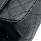 Chanel Chain Shoulder Bag Quilted 2.55 Mini Leather Black — view 7