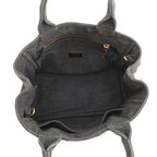 Prada Tote Canapa Robot Denim Leather Black — view 6