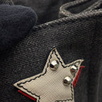 Prada Tote Canapa Robot Denim Leather Black — view 9