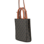 Celine Handbag Triomphe Mini Vertical Cover Leather Bag Brown — view 2