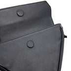 Celine Shoulder Bag Triangle Logo Leather Pochette Black White — view 9