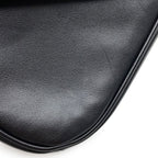 Celine Shoulder Bag Triangle Logo Leather Pochette Black White — view 6