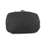 Chanel CC Logo Quilted Backpack Calf Leather Black — view 3