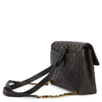 Chanel Backpack CC Logo Quilted Lambskin Black — view 2