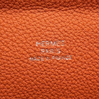 Hermes Shoulder Bag Vidopoche Orange Silver Togo — view 8