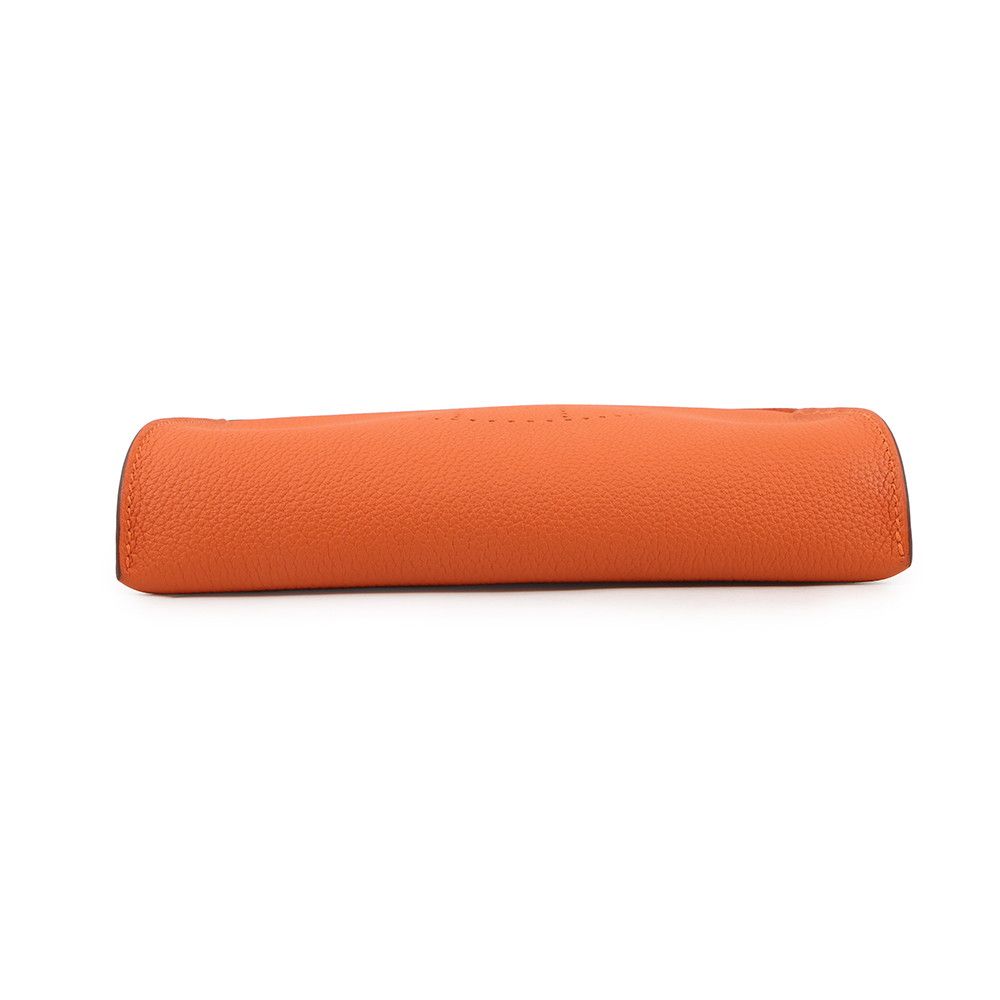 Hermes Shoulder Bag Vidopoche Orange Silver Togo — view 3