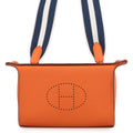 Hermes Shoulder Bag Vidopoche Orange Silver Togo