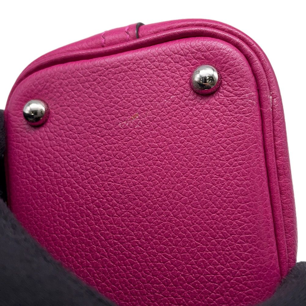 Hermes Bolide Mini Rose Purple Silver Evercolor 2-Way Handbag — view 8