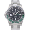 Rolex GMT Master II Automatic Watch SS Black Green Jblack Dial