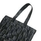 Bottega Veneta Leather Cassette Maxi Intrecciato Tote Black — view 4