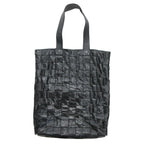 Bottega Veneta Leather Cassette Maxi Intrecciato Tote Black