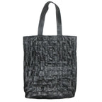 Bottega Veneta Leather Cassette Maxi Intrecciato Tote Black — view 2